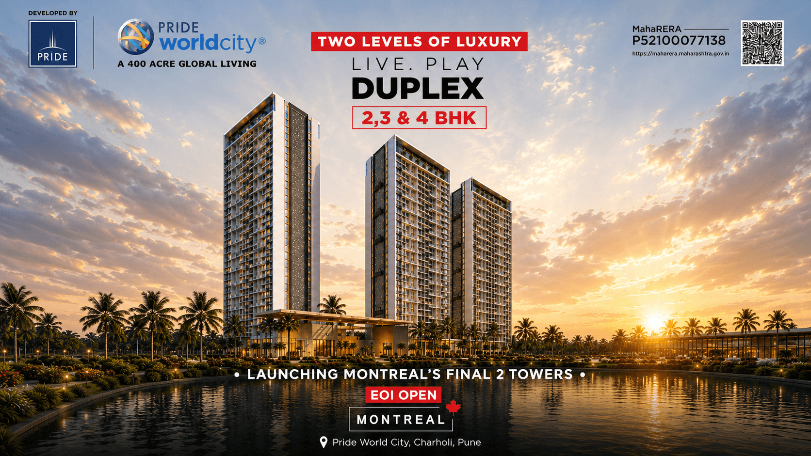 Montreal at Pride World City — Duplex Homes Charholi Pune